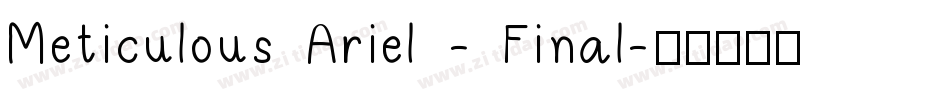 Meticulous Ariel - Final字体转换